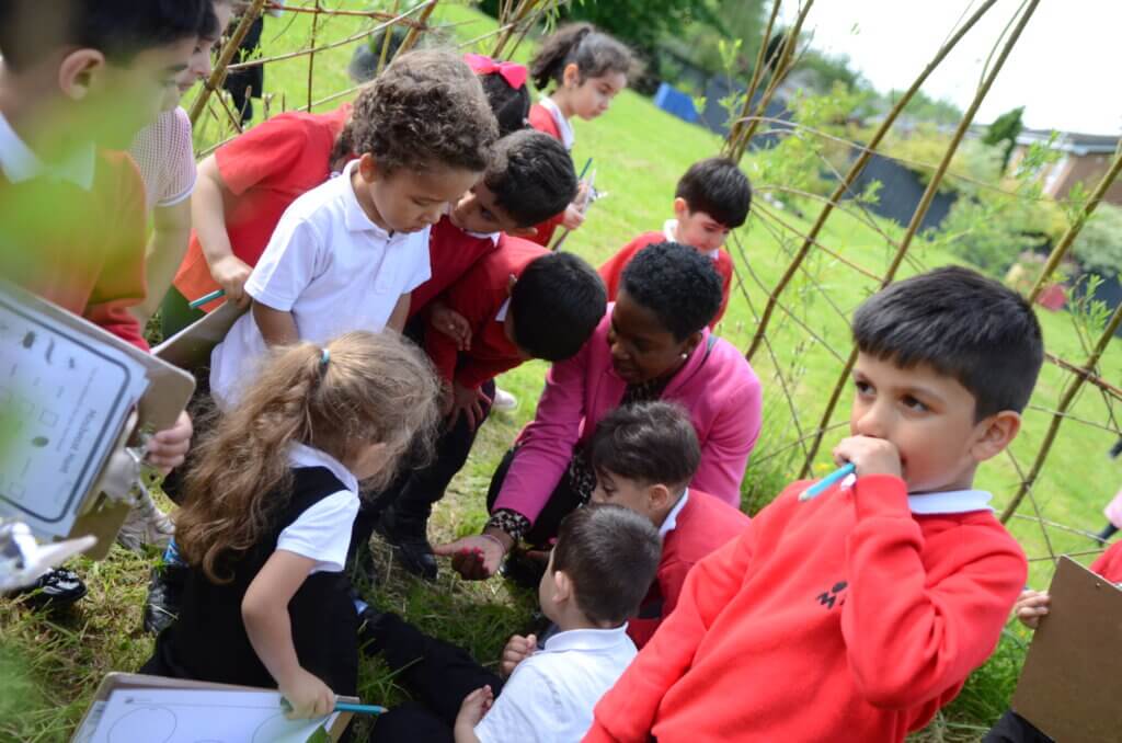 pupils in forest school