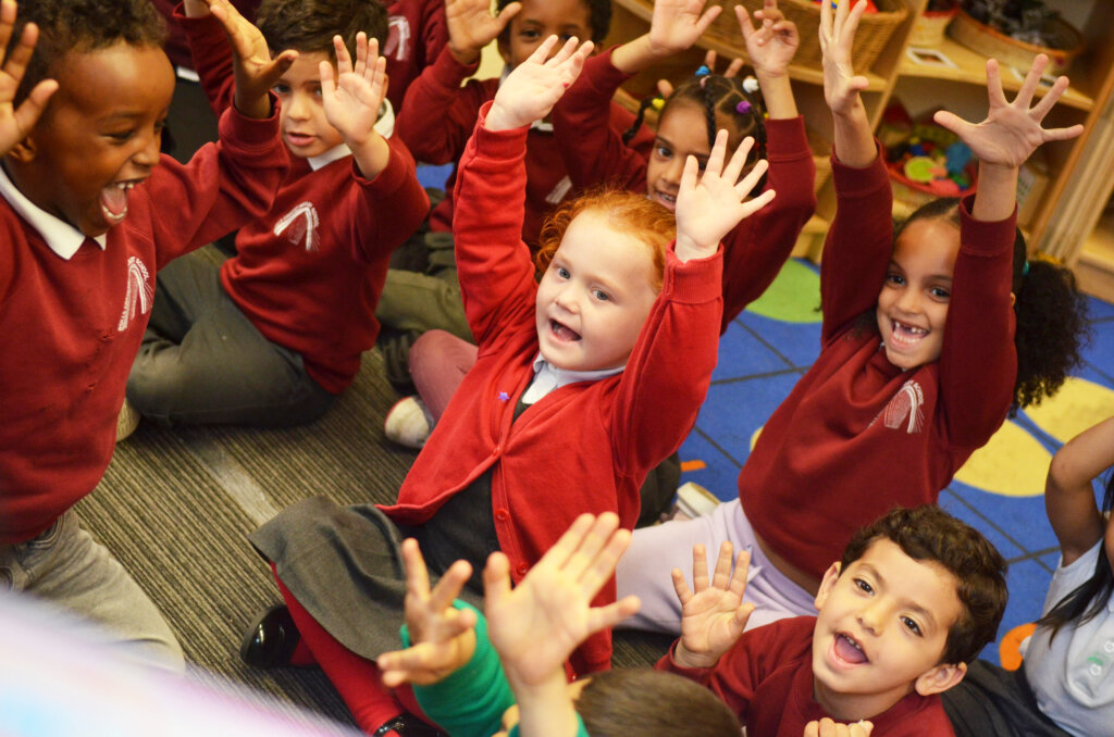 pupils enjoying story time