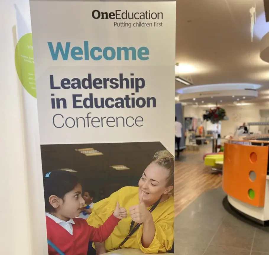 A banner for the Leadership in Education Conference.