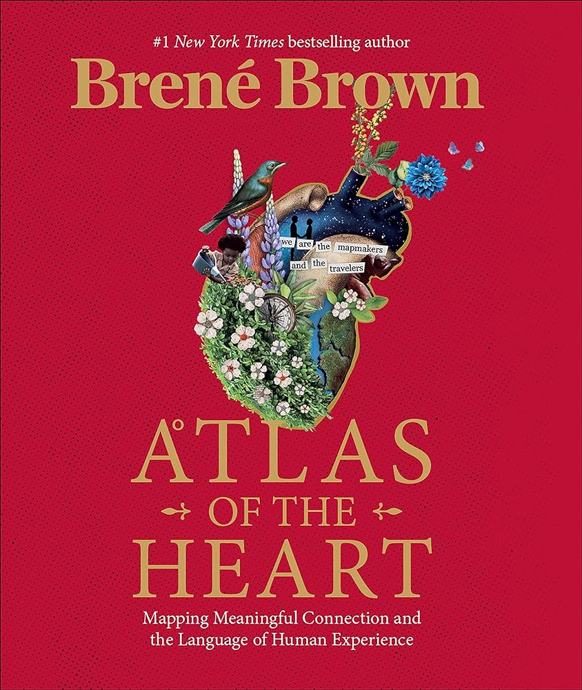 The book cover for Atlas of the Heart by Brene Brown. 