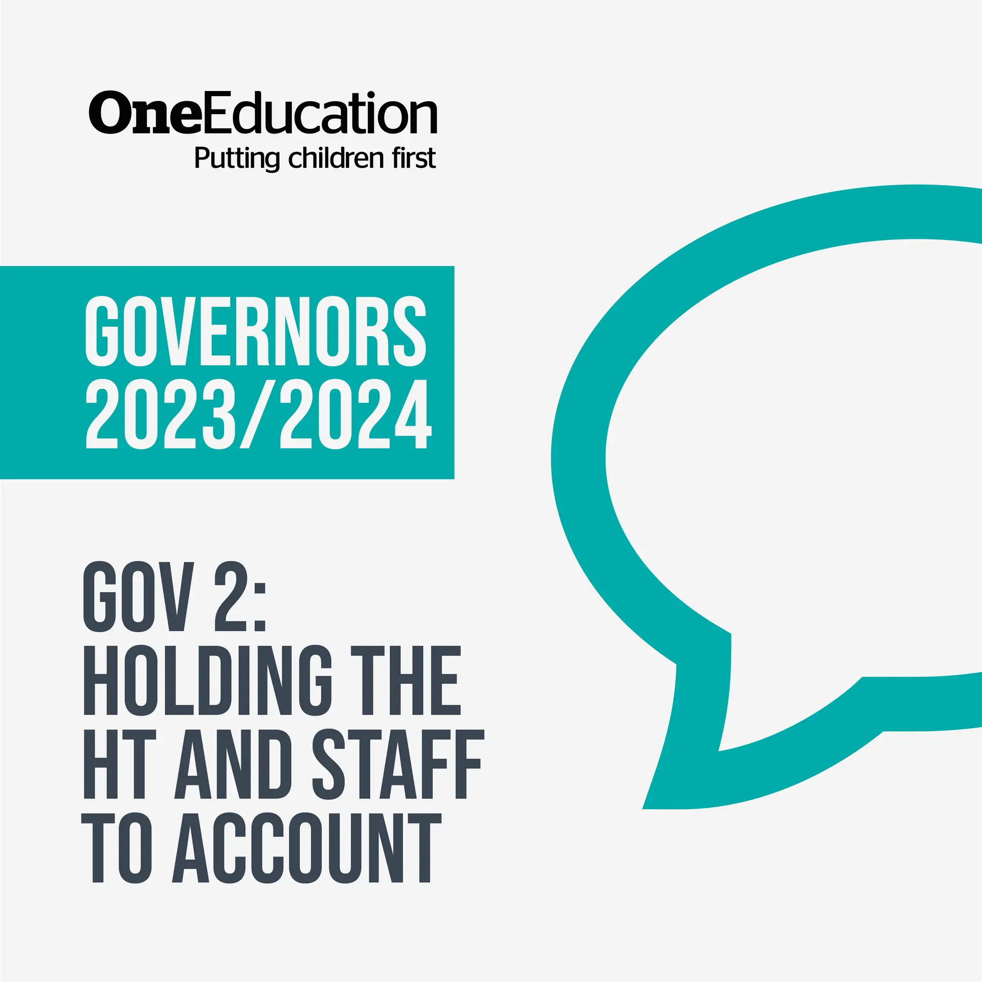 Gov 2: Holding the HT and staff to account | One Education