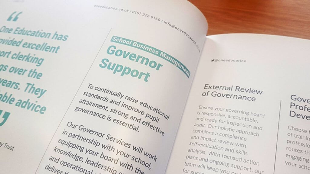 A page from the Governor Support brochure.