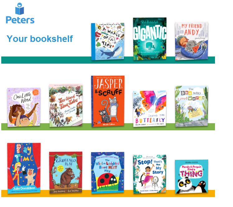 An image of recommended books to support oracy from Peters Books
