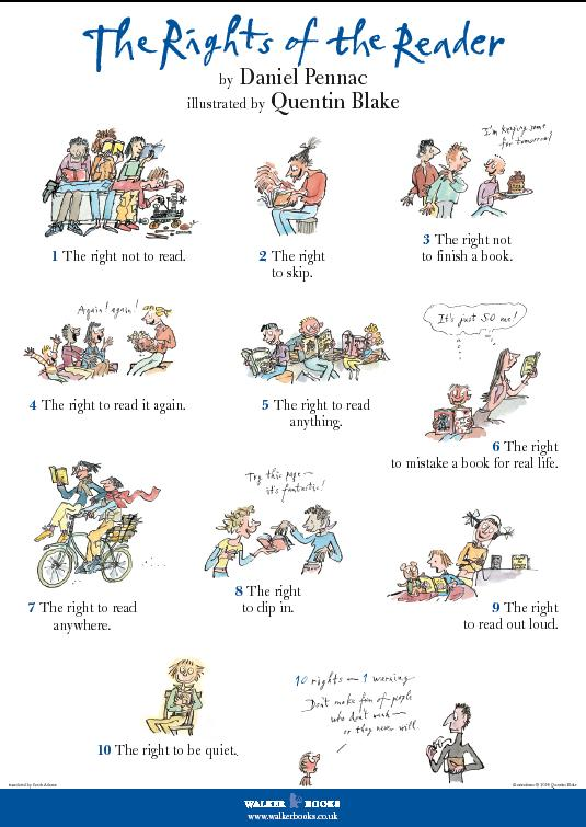 reading for pleasure the rights of a reader