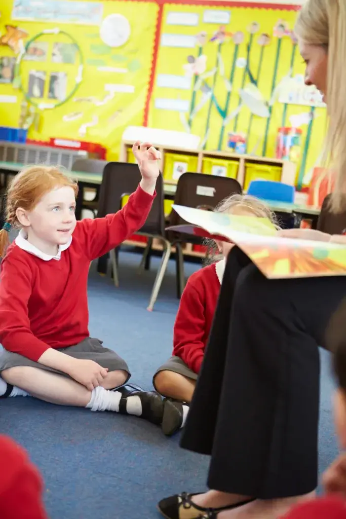 pupil rasies hand to ask question