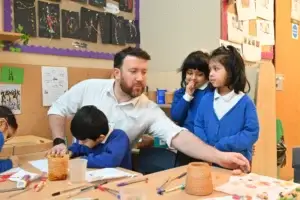 teacher with pupils