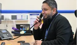 Business men on call